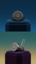 Starseed Signet Ring with Fine Engraving