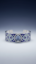 Celestial Cuff Bracelet with Fine Engraving